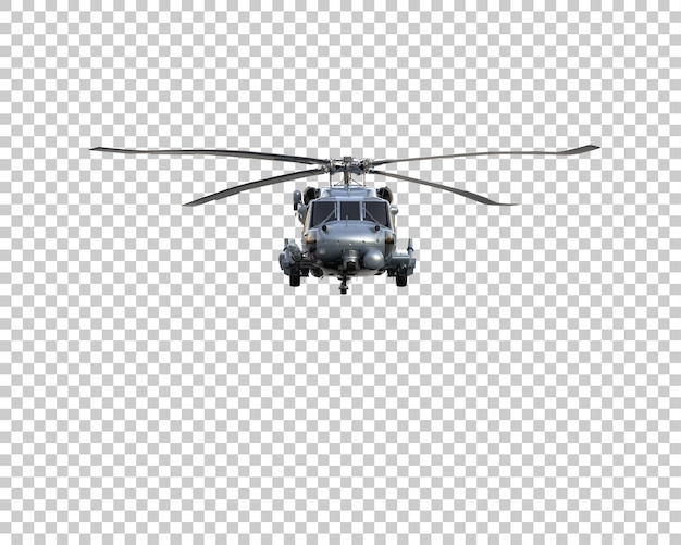 Elicottero isolato sullo sfondo illustrazione di rendering 3d