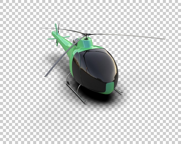 Helicopter isolated on background 3d rendering illustration