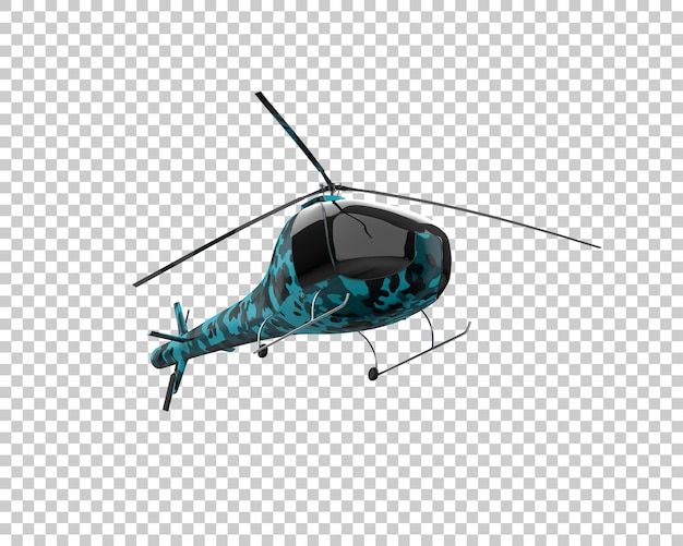 Helicopter isolated on background 3d rendering illustration