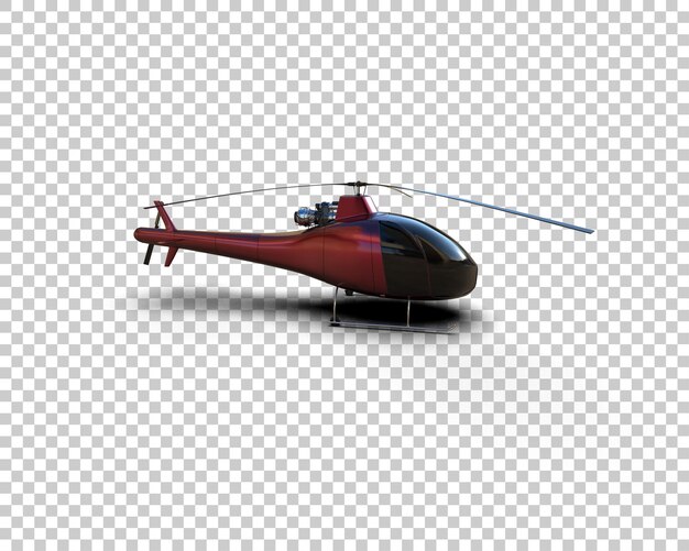 PSD helicopter isolated on background 3d rendering illustration