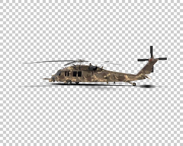 PSD helicopter isolated on background 3d rendering illustration