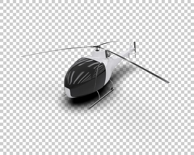 Helicopter isolated on background 3d rendering illustration