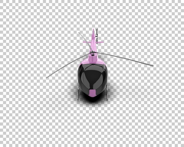 PSD helicopter isolated on background 3d rendering illustration