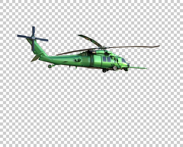 PSD helicopter isolated on background 3d rendering illustration