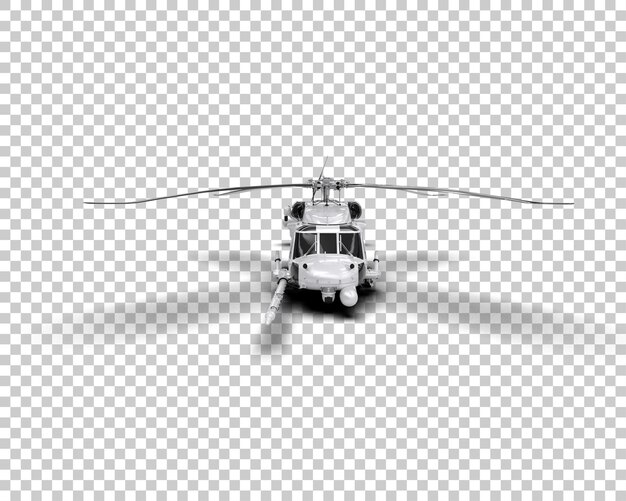 PSD helicopter isolated on background 3d rendering illustration