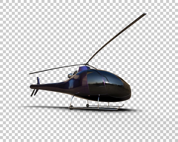 PSD helicopter isolated on background 3d rendering illustration