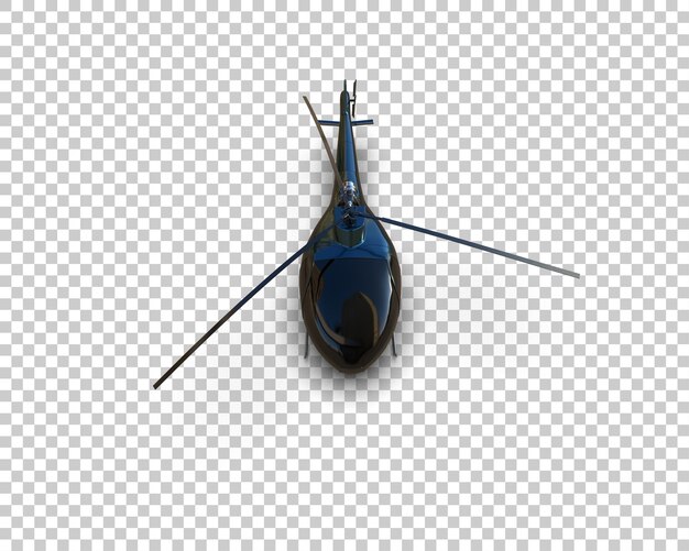 PSD helicopter isolated on background 3d rendering illustration