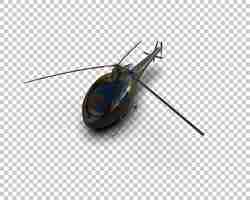 PSD helicopter isolated on background 3d rendering illustration