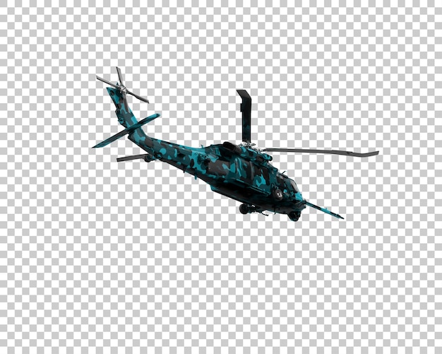 PSD helicopter isolated on background 3d rendering illustration