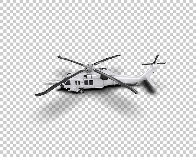 Helicopter isolated on background 3d rendering illustration