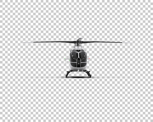 PSD helicopter isolated on background 3d rendering illustration