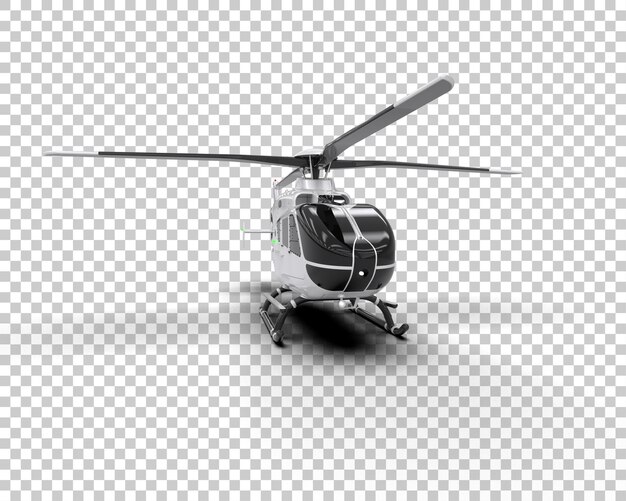 PSD helicopter isolated on background 3d rendering illustration