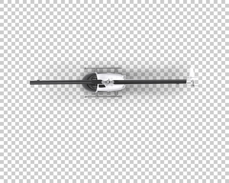PSD helicopter isolated on background 3d rendering illustration