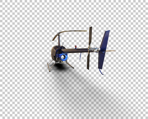 Helicopter isolated on background 3d rendering illustration