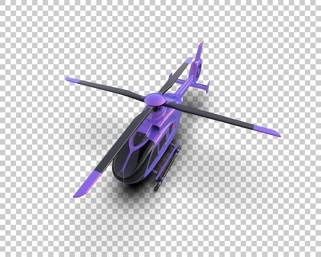 PSD elicottero isolato sullo sfondo illustrazione di rendering 3d