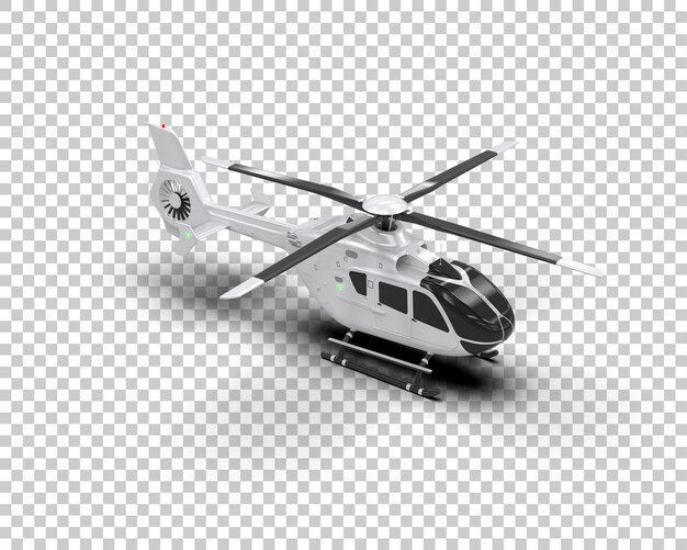 PSD helicopter isolated on background 3d rendering illustration