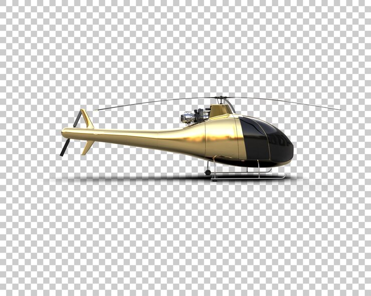 PSD helicopter isolated on background 3d rendering illustration