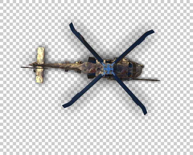 PSD Вертолет изолирован на фоне 3d-илюстрации