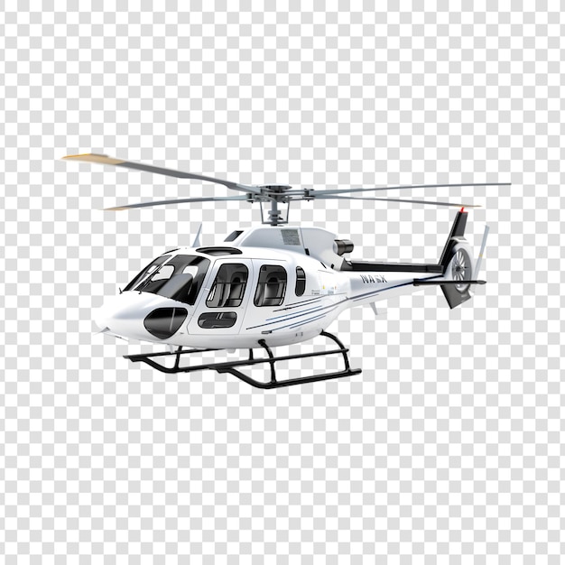 PSD helicopter isolated on transparent background