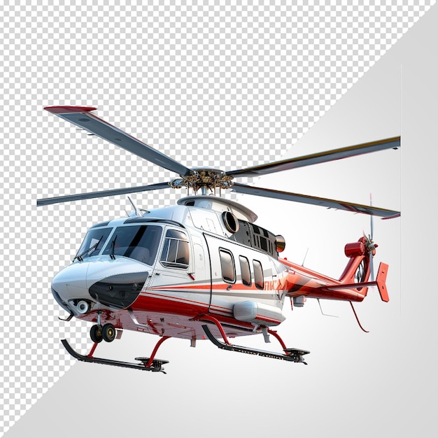 PSD helicopter isolated on white background