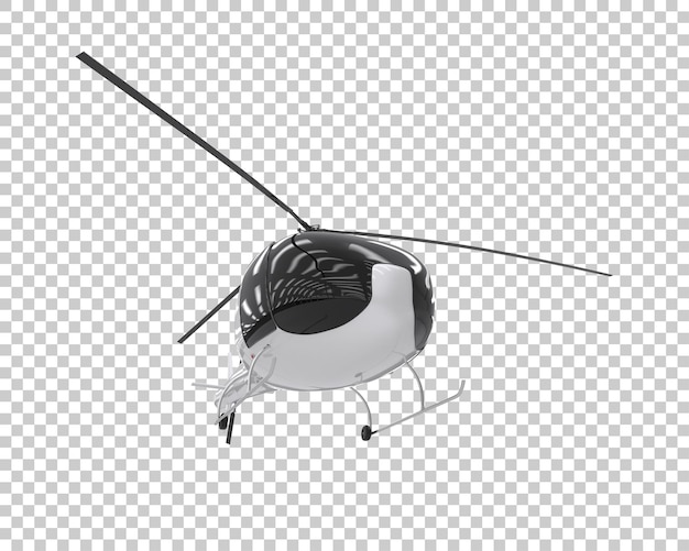 透明な背景にヘリコプター。 3 d レンダリング - イラスト