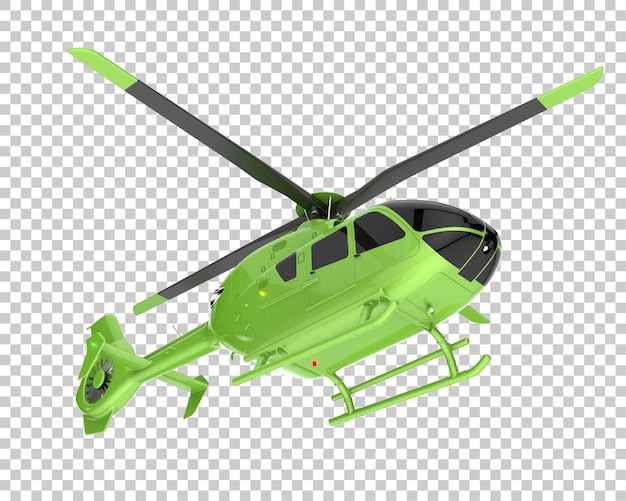 Helicopter on transparent background. 3d rendering - illustration