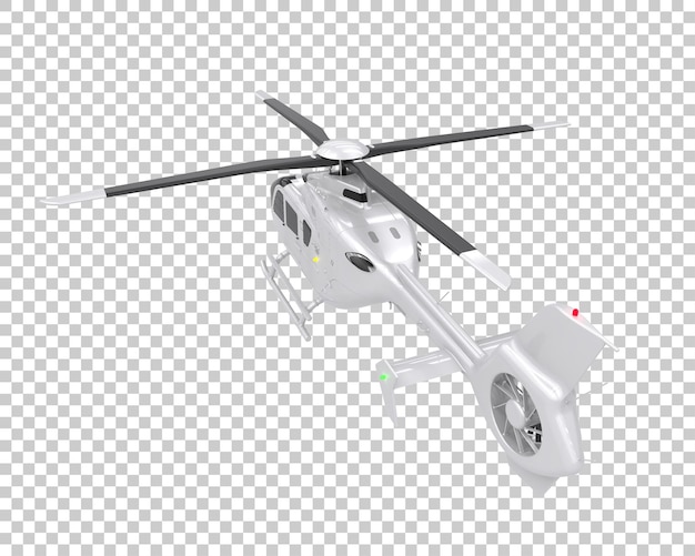 PSD helicopter on transparent background. 3d rendering - illustration