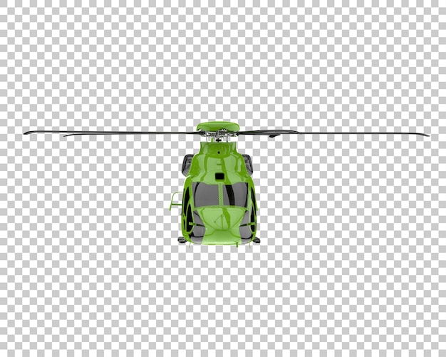 Helicopter on transparent background. 3d rendering - illustration