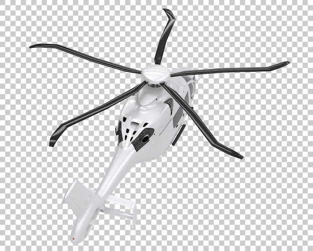 Helicopter on transparent background. 3d rendering - illustration