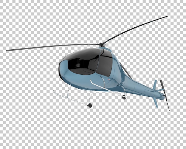 Helicopter on transparent background. 3d rendering - illustration