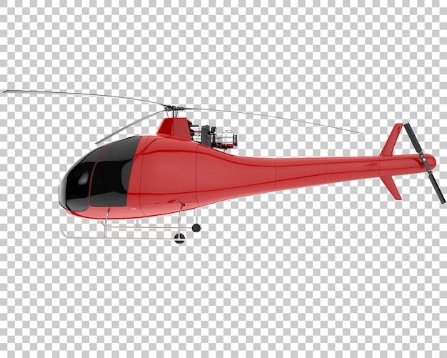 Helicopter on transparent background. 3d rendering - illustration