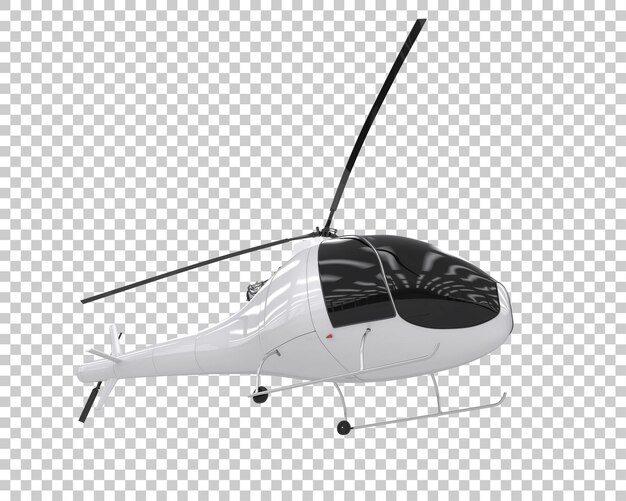 PSD helicopter on transparent background. 3d rendering - illustration