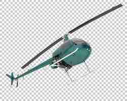 PSD helicopter on transparent background. 3d rendering - illustration