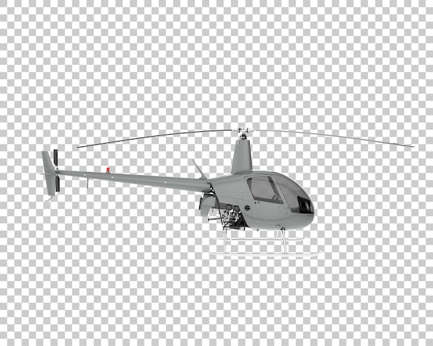 Helicopter on transparent background. 3d rendering - illustration