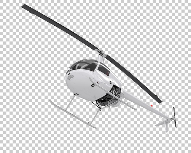 Helicopter on transparent background. 3d rendering - illustration