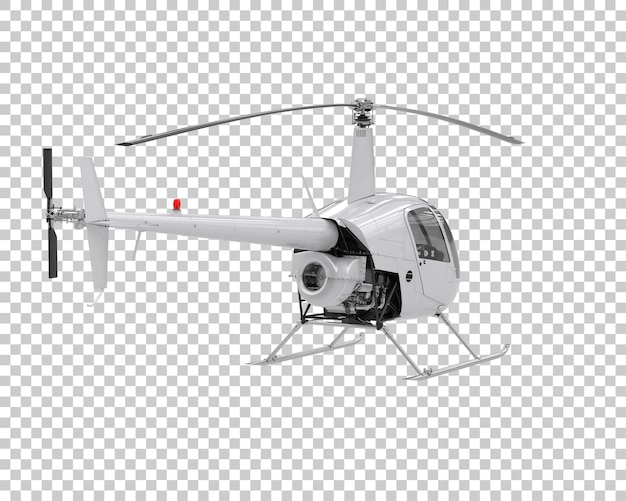 Elicottero su sfondo trasparente. rendering 3d - illustrazione