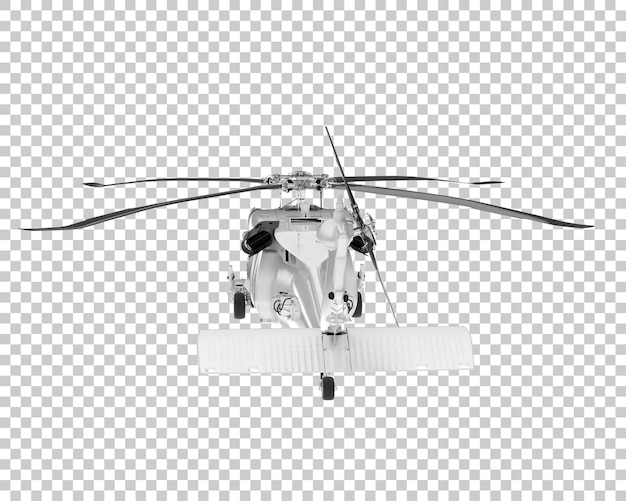 Helicopter on transparent background 3d rendering illustration