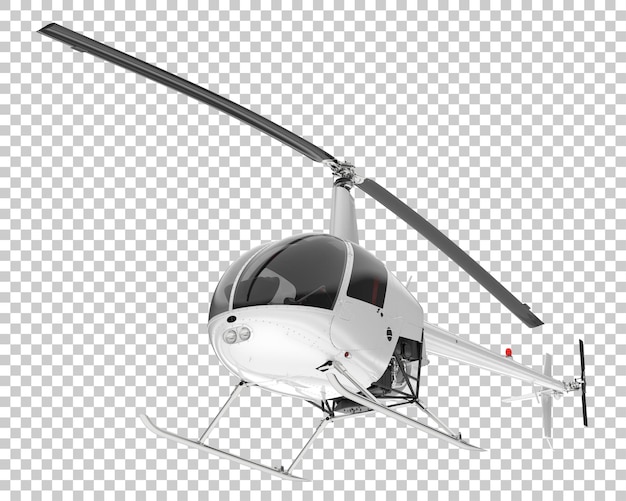 Helicopter on transparent background 3d rendering illustration