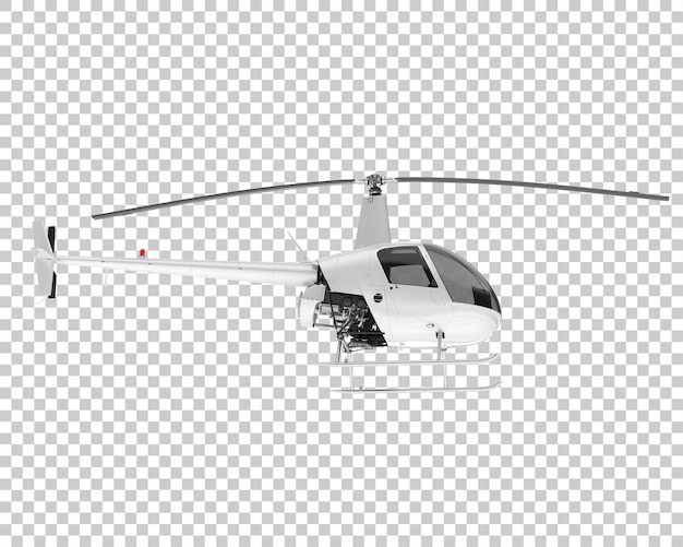 PSD helicopter on transparent background 3d rendering illustration