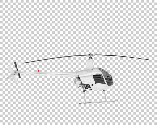 Helicopter on transparent background 3d rendering illustration