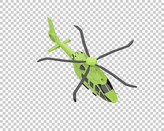 Helikopter geïsoleerd op de achtergrond 3d rendering illustratie
