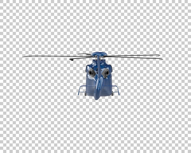 PSD helikopter geïsoleerd op de achtergrond 3d rendering illustratie