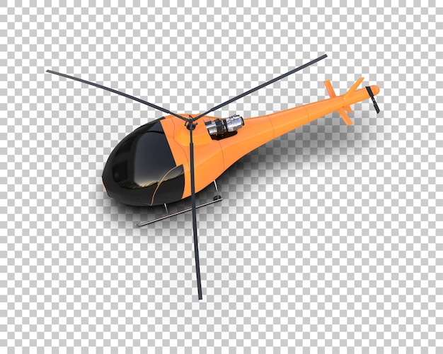 PSD helikopter geïsoleerd op de achtergrond 3d rendering illustratie