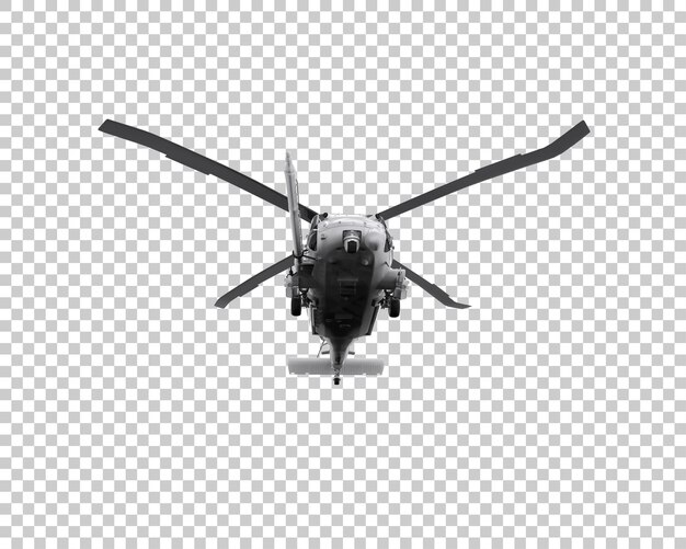 PSD helikopter geïsoleerd op de achtergrond 3d rendering illustratie