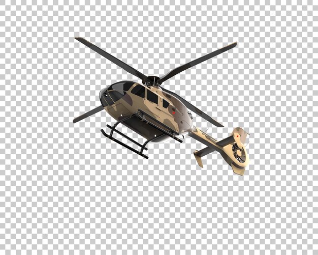 PSD helikopter geïsoleerd op de achtergrond 3d rendering illustratie