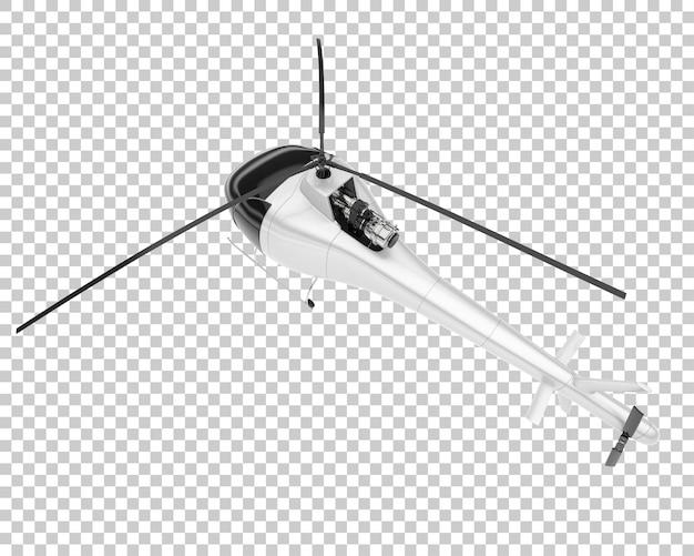 PSD helikopter na przezroczystym tle ilustracja renderowania 3d