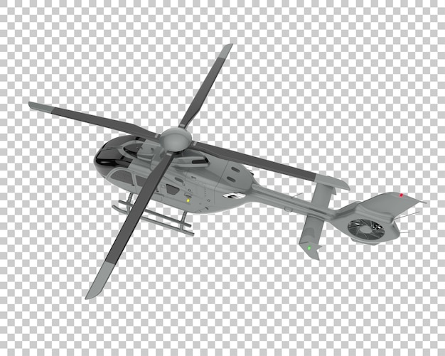 Helikopter Na Przezroczystym Tle. Renderowanie 3d - Ilustracja