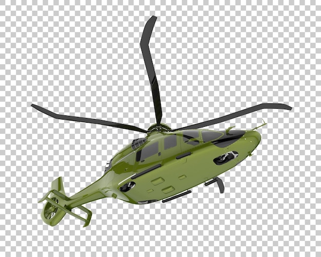 Helikopter op transparante achtergrond. 3d-rendering - illustratie