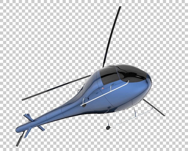 Helikopter op transparante achtergrond. 3d-rendering - illustratie