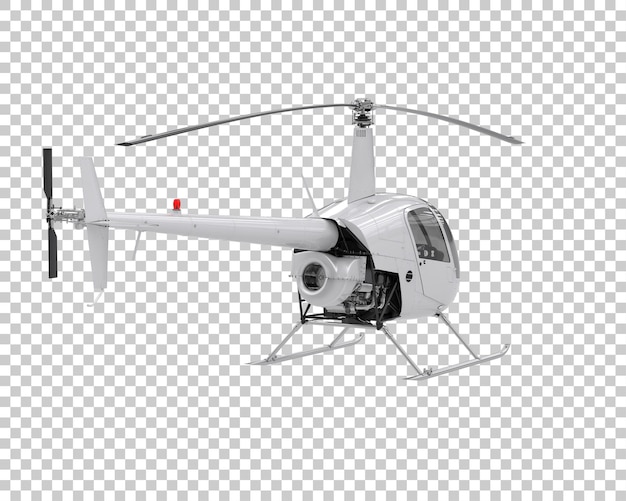 Helikopter op transparante achtergrond. 3d-rendering - illustratie